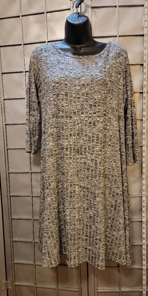 Agate medium dress. Black, Grey and white. Boho